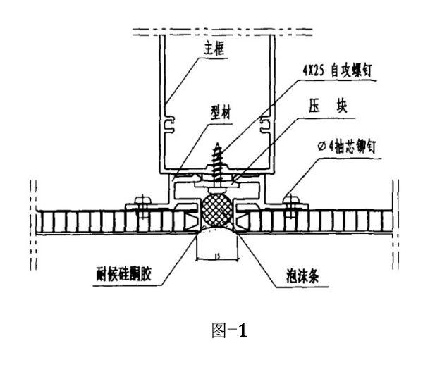 圖1-鋁單板安裝節(jié)點 圖1-鋁單板安裝節(jié)點